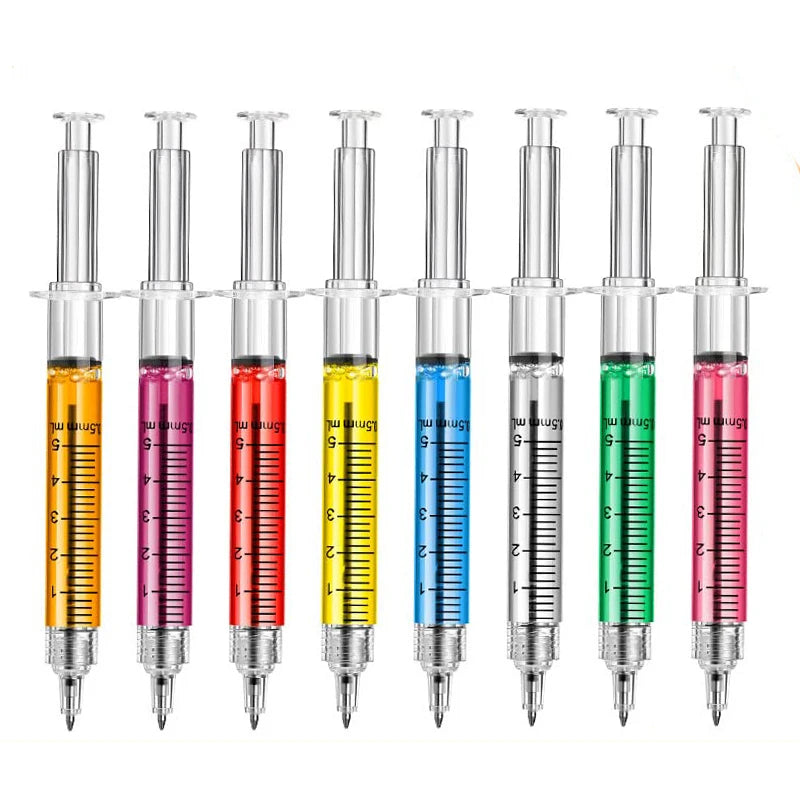 Bolígrafos con Forma de Jeringa Médica – Pack Papelería Original