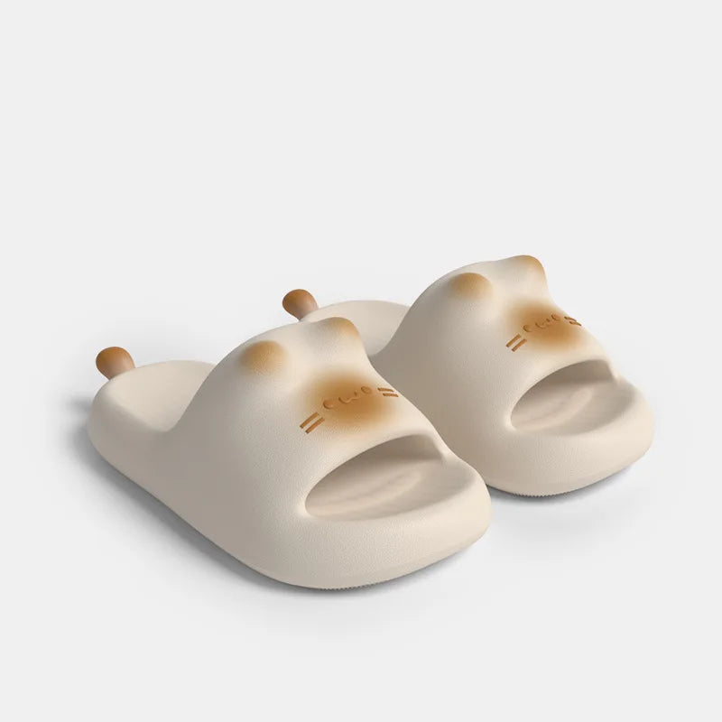 Chanclas de Gato Kawaii 3D con Orejitas | Sandalias Cómodas de Verano