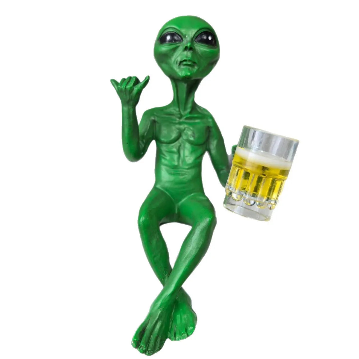 Figura Alien con Cerveza – Decoración Extraterrestre y Divertida