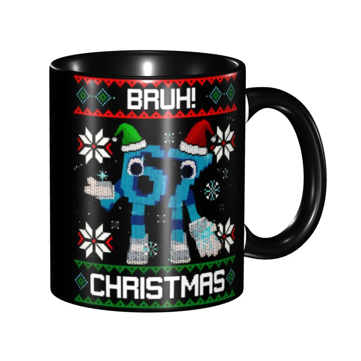 Taza Six Seven 6-7 Brainrot | Taza de Café Divertida de Cerámica Negra