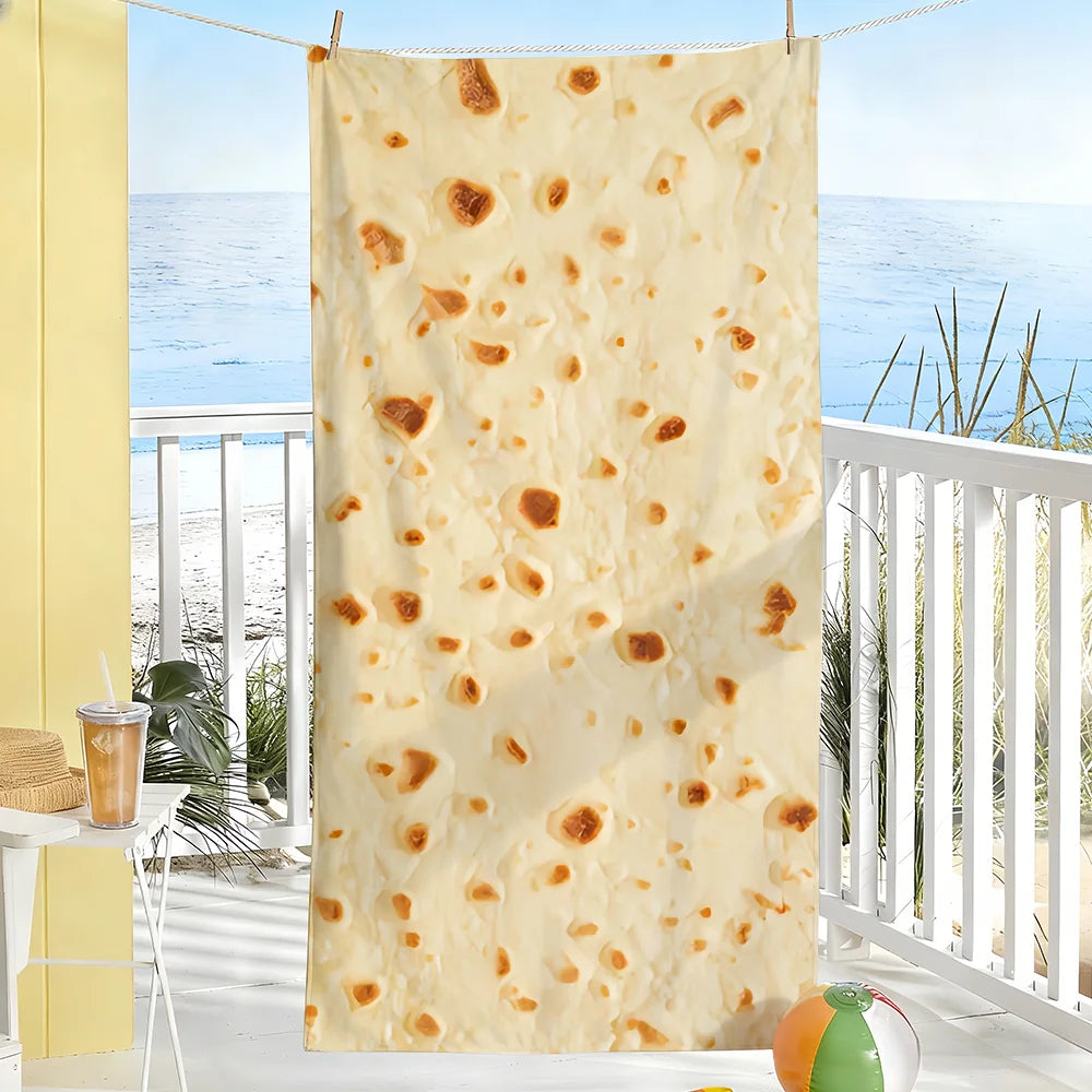 Toalla de Playa Microfibra – Diseños de Comida Divertidos y Secado Rápido