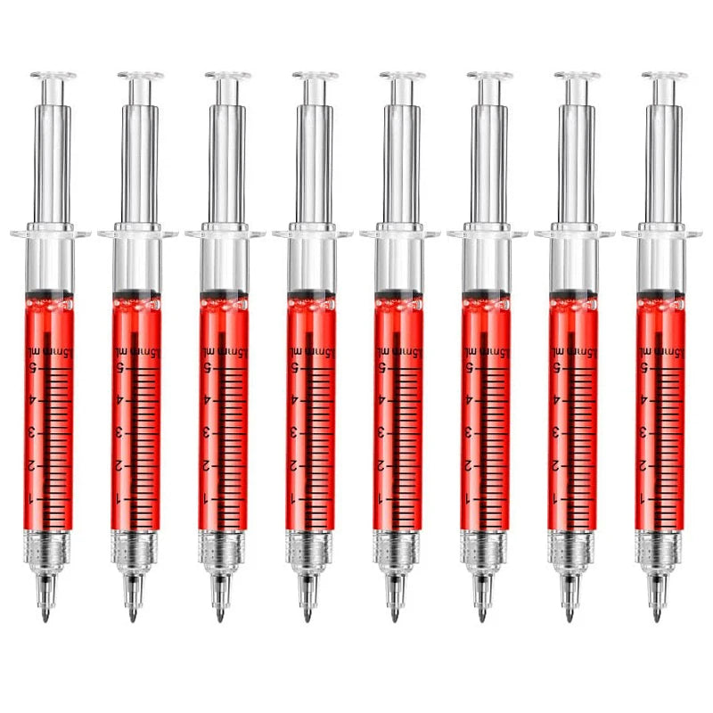 Bolígrafos con Forma de Jeringa Médica – Pack Papelería Original