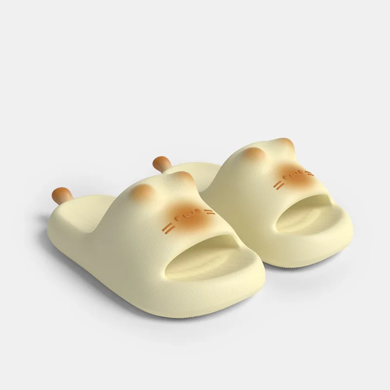 Chanclas de Gato Kawaii 3D con Orejitas | Sandalias Cómodas de Verano