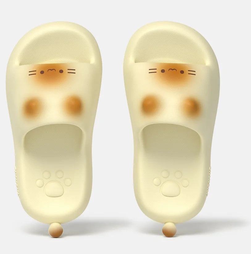 Chanclas de Gato Kawaii 3D con Orejitas | Sandalias Cómodas de Verano