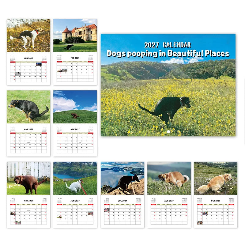 Calendario de Pared 2027 – Perros en Paisajes Épicos 🐶