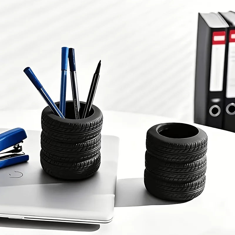 Organizador de Escritorio con Forma de Neumático – Regalo para Amantes de los Coches