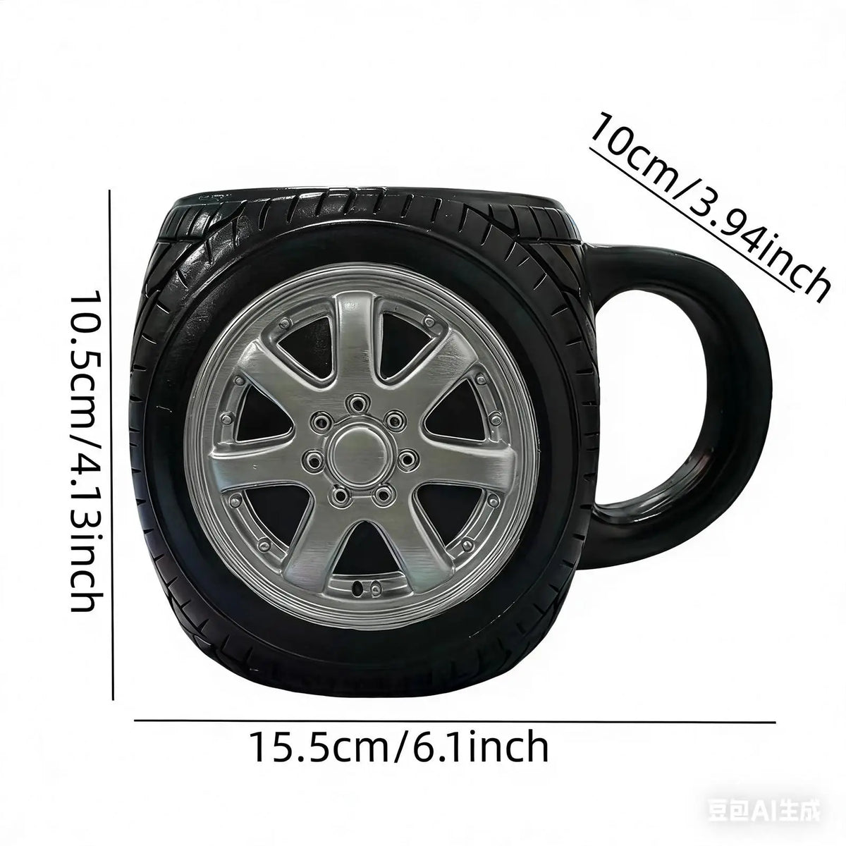 Taza Neumático de Resina y Acero Inoxidable 300ml | Taza Térmica Coche