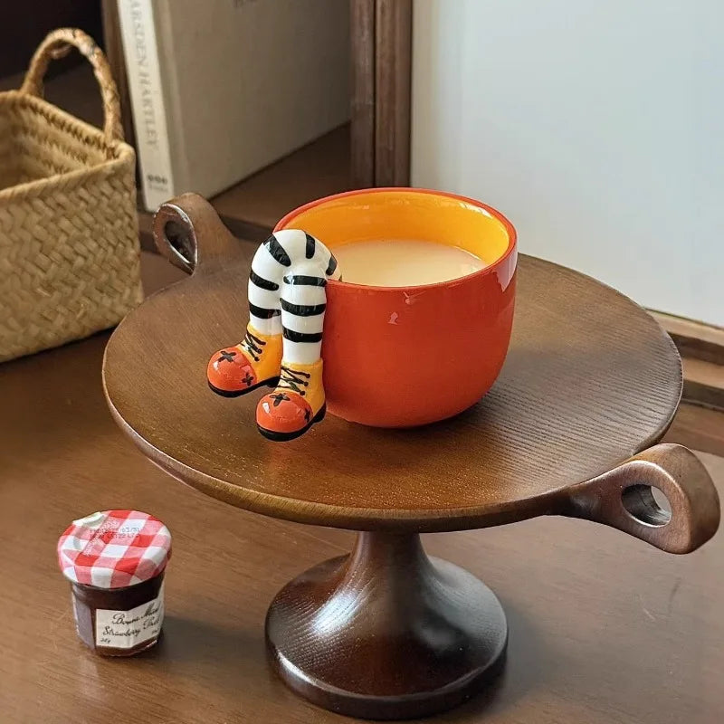 Taza de Cerámica con Asa de Patitas | Diseño Creativo y Divertido