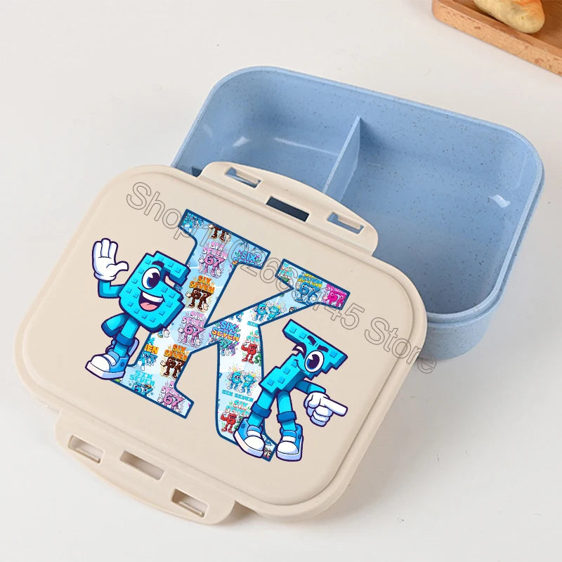 Fiambrera Infantil con Divisiones Six Seven - Variante Letra Personalizada