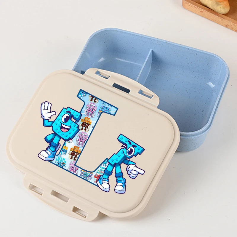 Fiambrera Infantil con Divisiones Six Seven - Variante Letra Personalizada