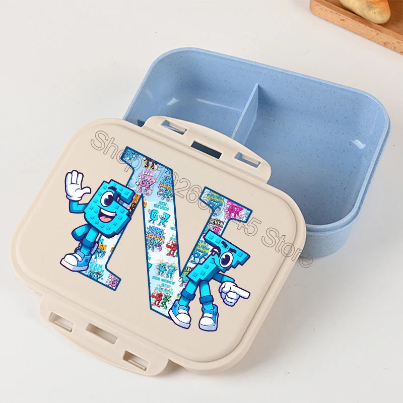 Fiambrera Infantil con Divisiones Six Seven - Variante Letra Personalizada