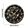 Reloj de Pared Estilo Steampunk Industrial con Diseño de Motor de Pistones