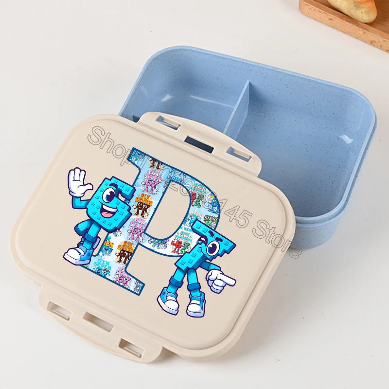 Fiambrera Infantil con Divisiones Six Seven - Variante Letra Personalizada
