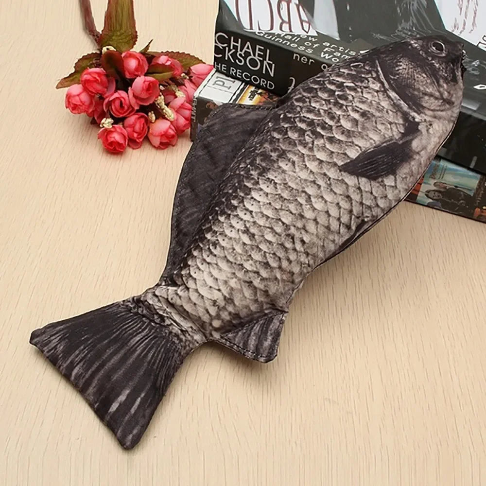 Estuche con Forma de Pescado Realista – Cartuchera Creativa y Divertida para Lápices