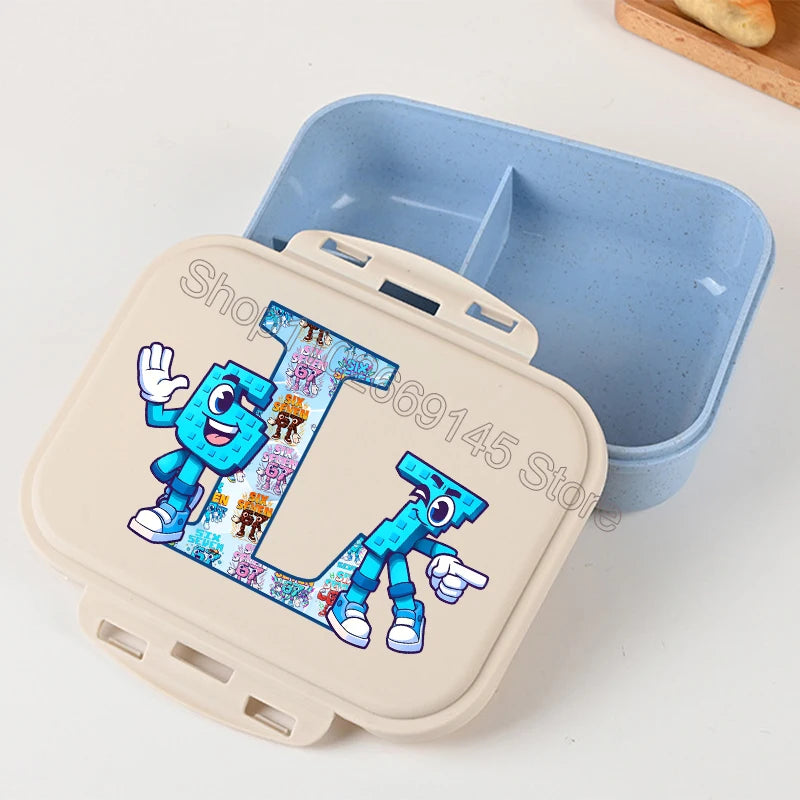 Fiambrera Infantil con Divisiones Six Seven - Variante Letra Personalizada