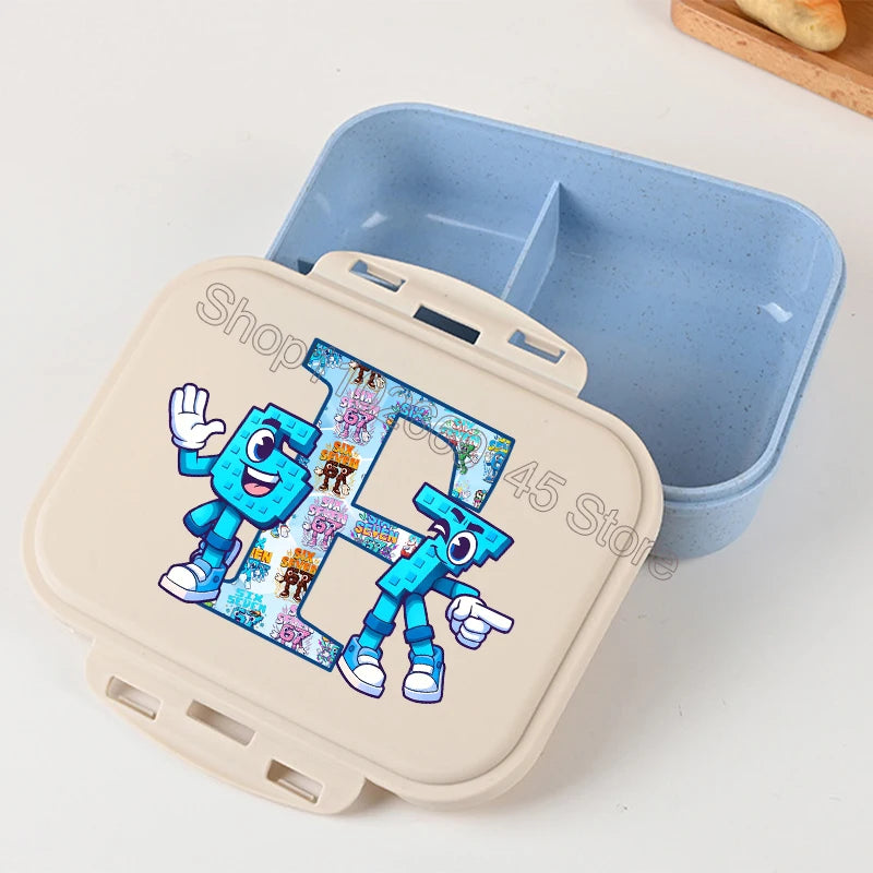 Fiambrera Infantil con Divisiones Six Seven - Variante Letra Personalizada