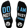 Calcetines Gamer con Mensajes Divertidos – Calcetines Antideslizantes "Do Not Disturb, I Am Gaming" Regalo Original para Jugadores