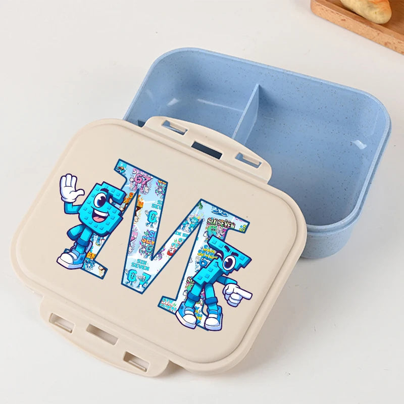 Fiambrera Infantil con Divisiones Six Seven - Variante Letra Personalizada