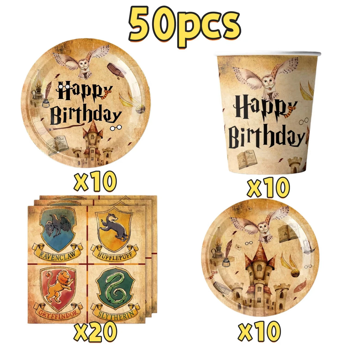 Kit Decoración Fiesta Escuela de Magia – Potterhead Party