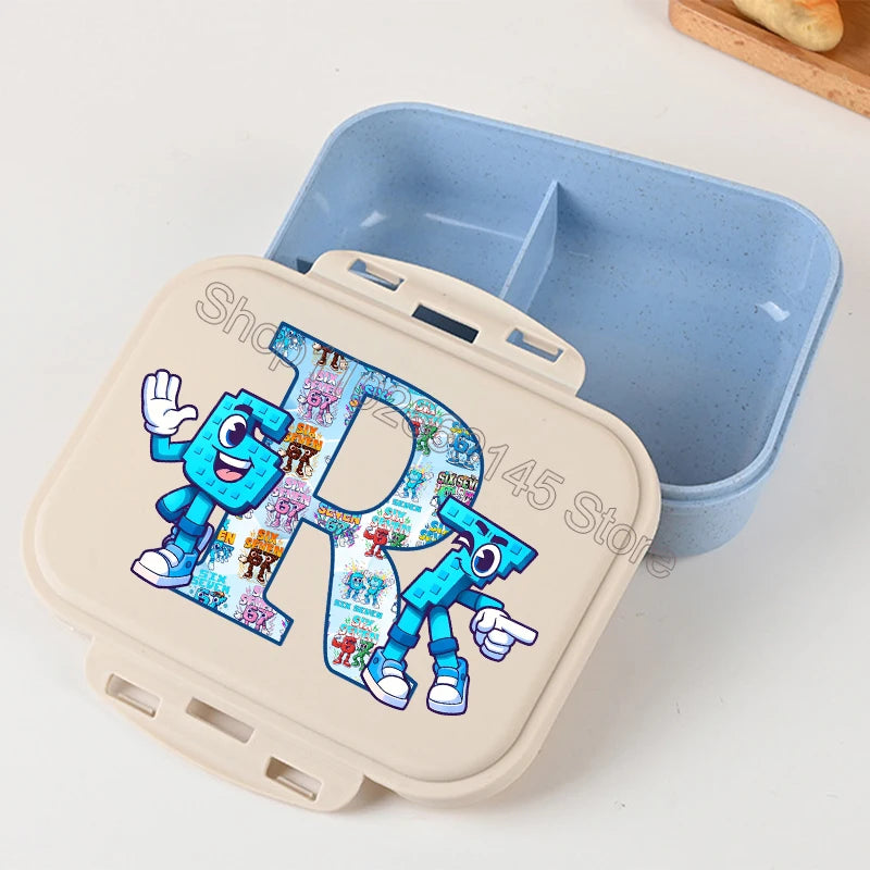Fiambrera Infantil con Divisiones Six Seven - Variante Letra Personalizada