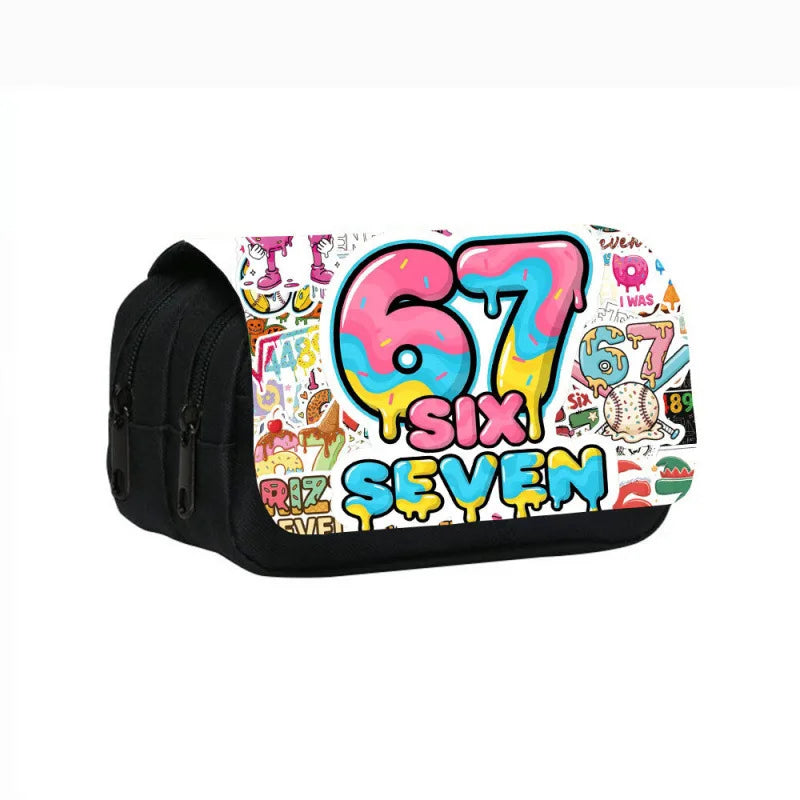 Estuche de Gran Capacidad para Lápices "Six Seven 67" – Organizador de Papelería Juvenil