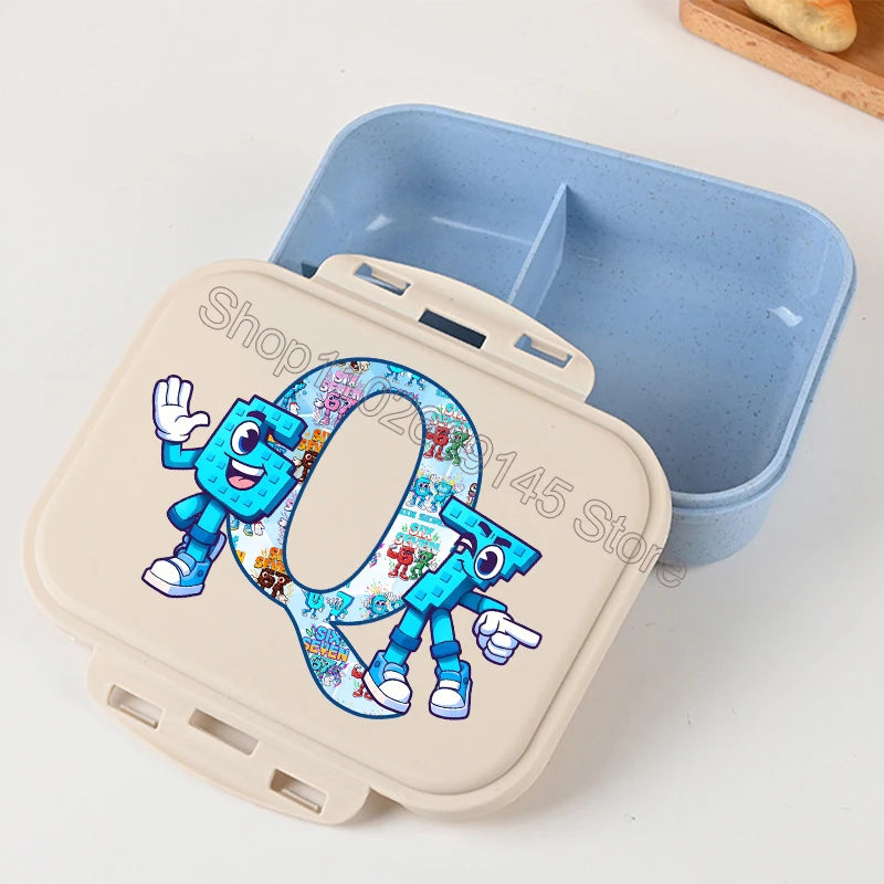 Fiambrera Infantil con Divisiones Six Seven - Variante Letra Personalizada