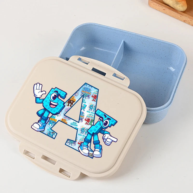 Fiambrera Infantil con Divisiones Six Seven - Variante Letra Personalizada