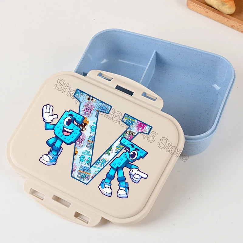 Fiambrera Infantil con Divisiones Six Seven - Variante Letra Personalizada