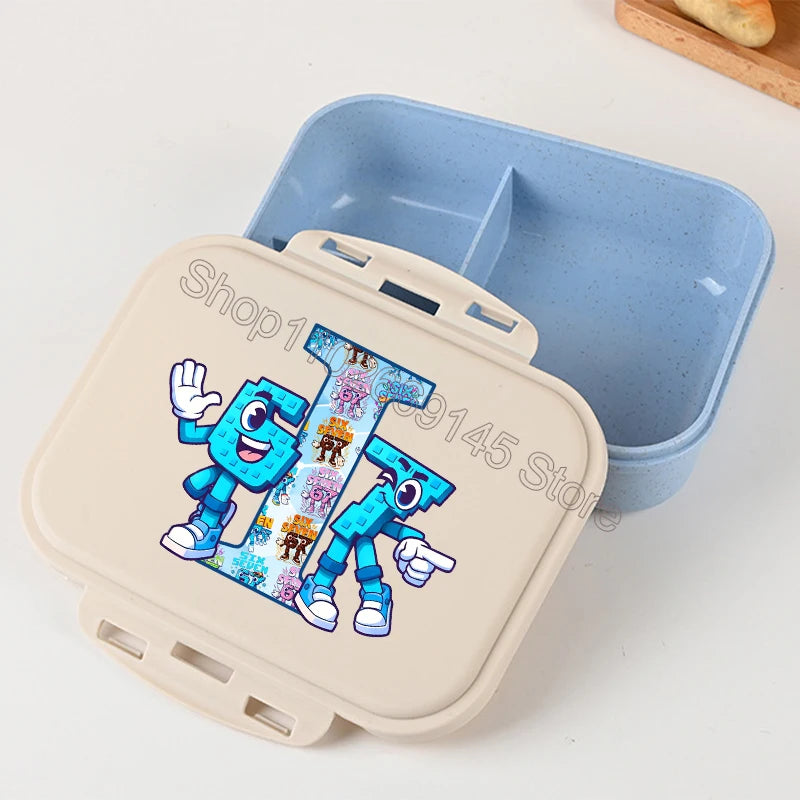 Fiambrera Infantil con Divisiones Six Seven - Variante Letra Personalizada