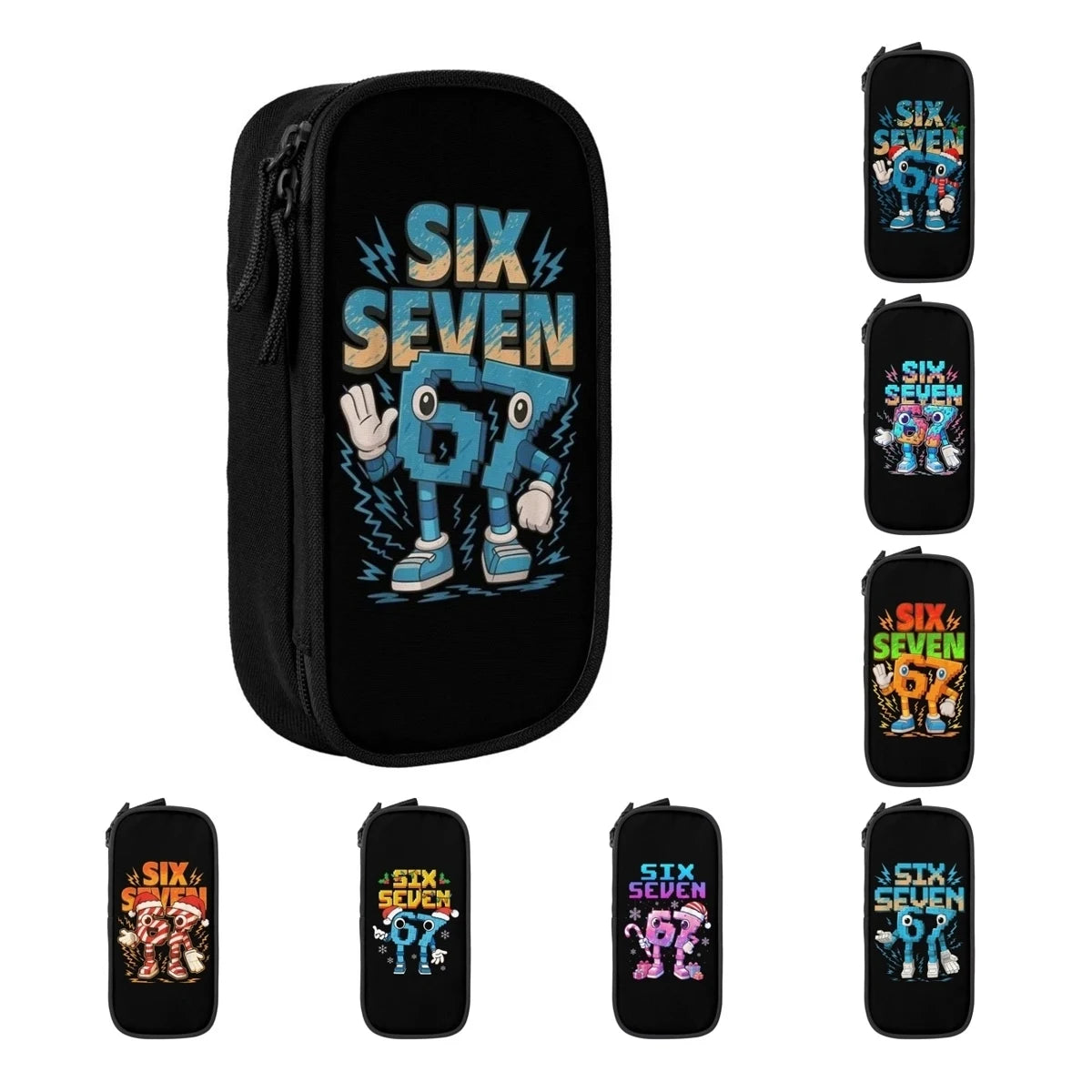 Estuche de Gran Capacidad para Lápices "Six Seven 67" – Organizador de Papelería Juvenil