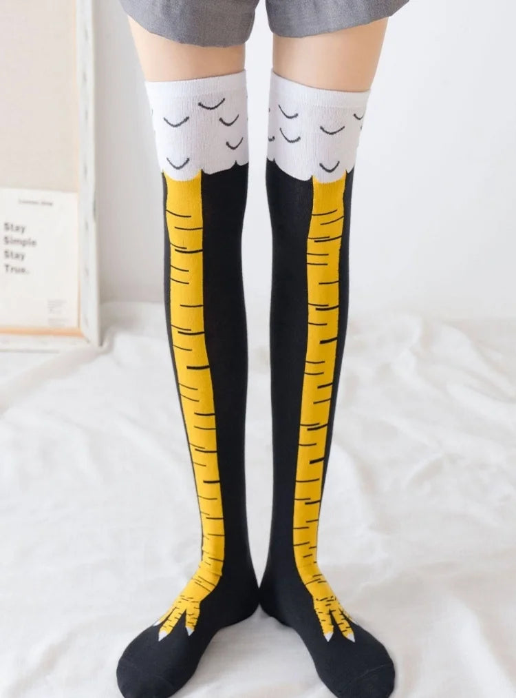 Calcetines de Pata de Pollo Divertidos – Calcetines Altos de Gallina Originales y Graciosos para Disfraz, Regalo y Uso Diario