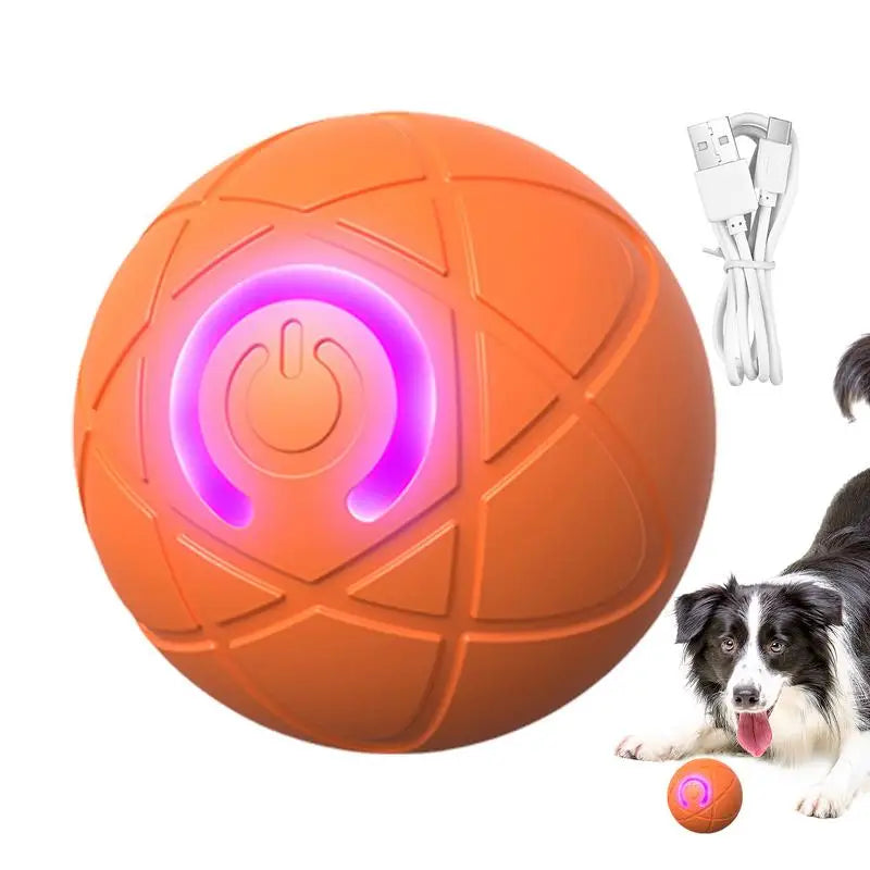 Pelota Interactiva Inteligente para Mascotas – Juguete Eléctrico con Movimiento Automático y Luces LED para Perros y Gatos Recargables por USB