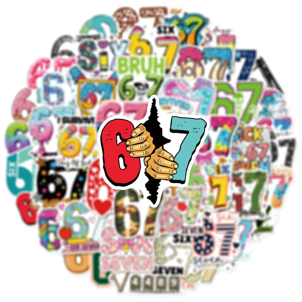 Pack 50 Pegatinas Six Seven 6-7 – El Meme del Momento
