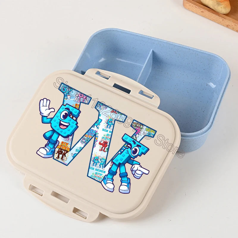 Fiambrera Infantil con Divisiones Six Seven - Variante Letra Personalizada