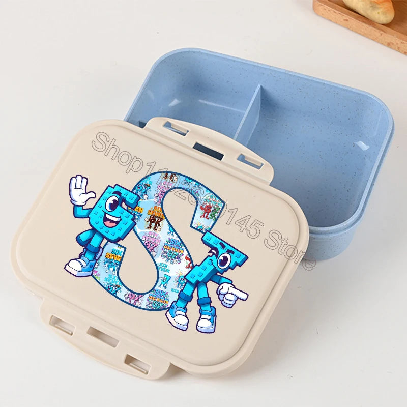 Fiambrera Infantil con Divisiones Six Seven - Variante Letra Personalizada