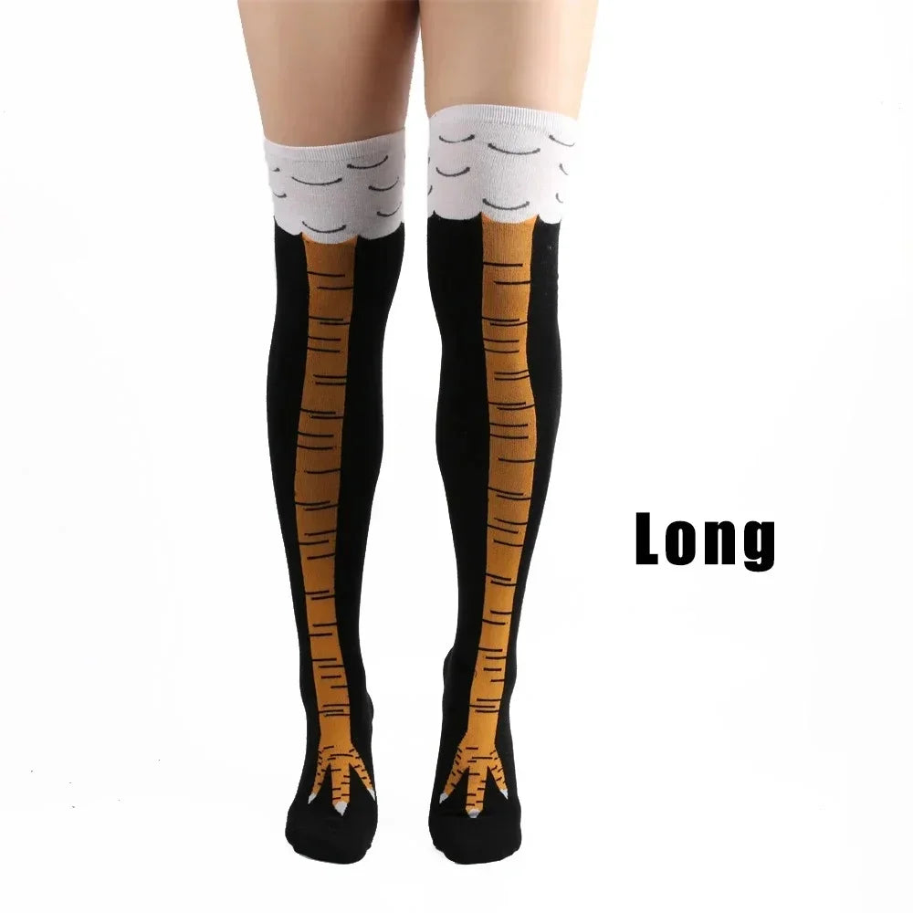 Calcetines de Pata de Pollo Divertidos – Calcetines Altos de Gallina Originales y Graciosos para Disfraz, Regalo y Uso Diario