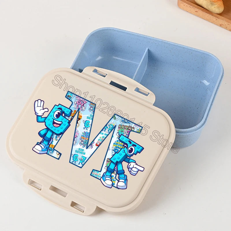 Fiambrera Infantil con Divisiones Six Seven - Variante Letra Personalizada