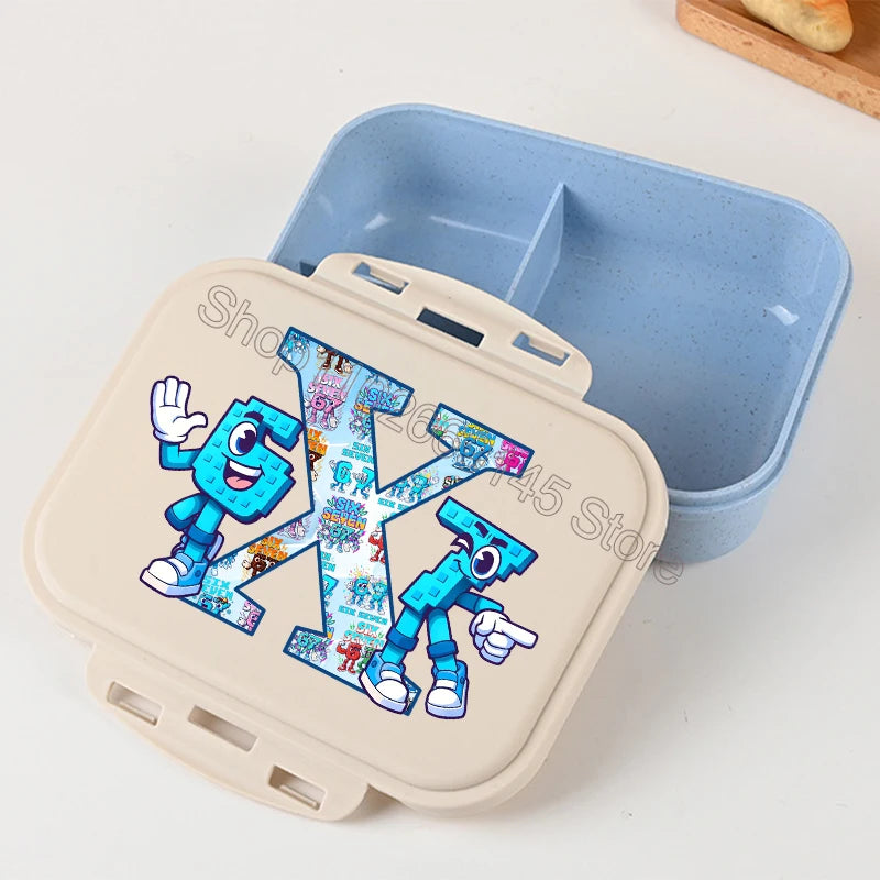 Fiambrera Infantil con Divisiones Six Seven - Variante Letra Personalizada