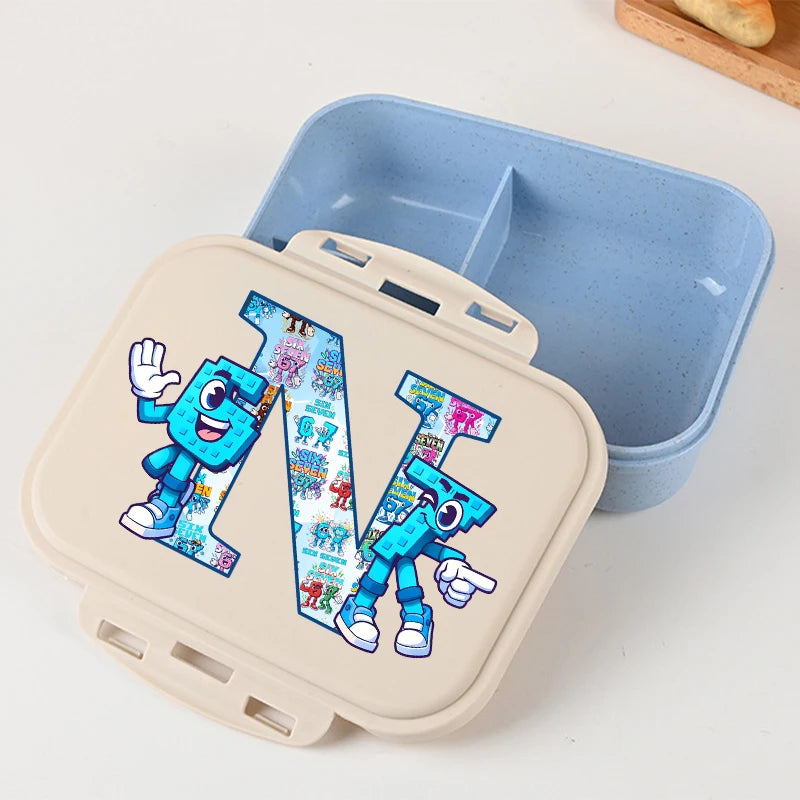 Fiambrera Infantil con Divisiones Six Seven - Variante Letra Personalizada
