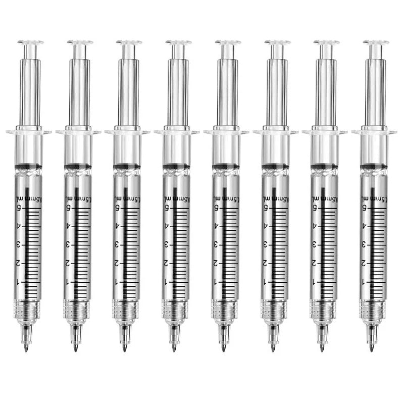 Bolígrafos con Forma de Jeringa Médica – Pack Papelería Original