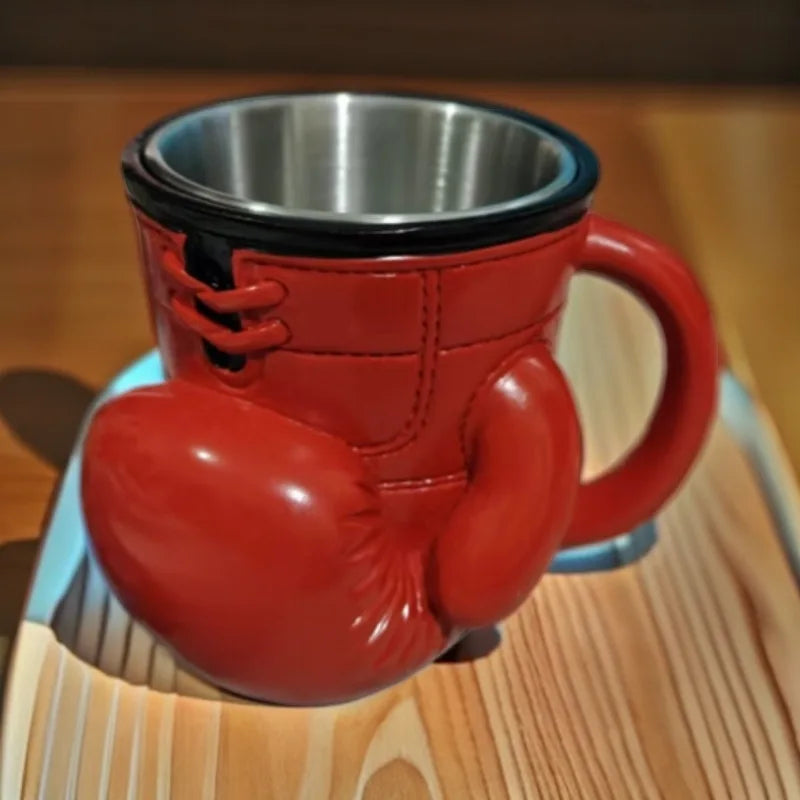 Taza Guante de Boxeo de Acero Inoxidable | Taza Térmica Divertida Deporte