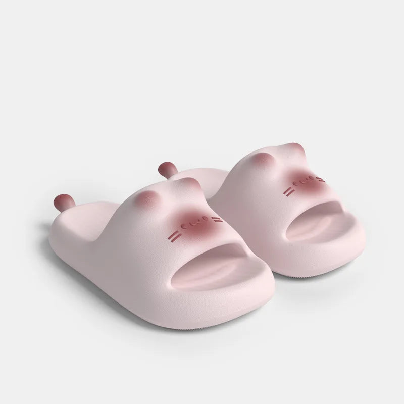 Chanclas de Gato Kawaii 3D con Orejitas | Sandalias Cómodas de Verano