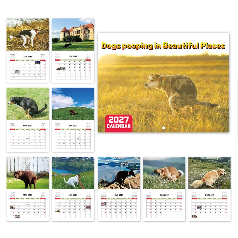 Calendario de Pared 2027 – Perros en Paisajes Épicos 🐶