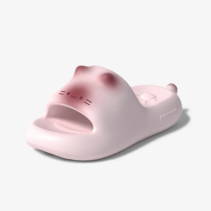 Chanclas de Gato Kawaii 3D con Orejitas | Sandalias Cómodas de Verano