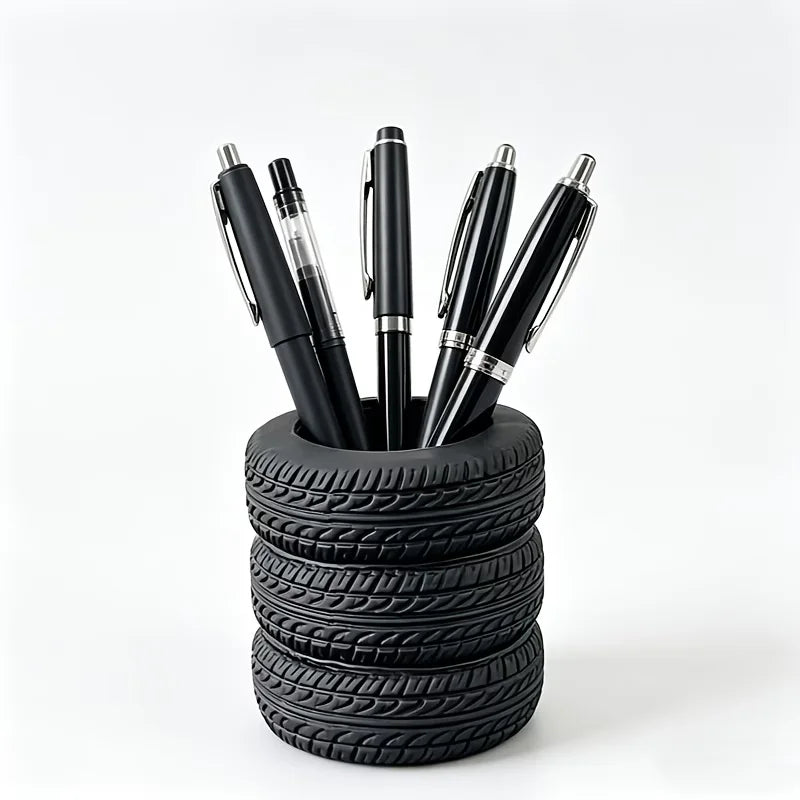 Organizador de Escritorio con Forma de Neumático – Regalo para Amantes de los Coches