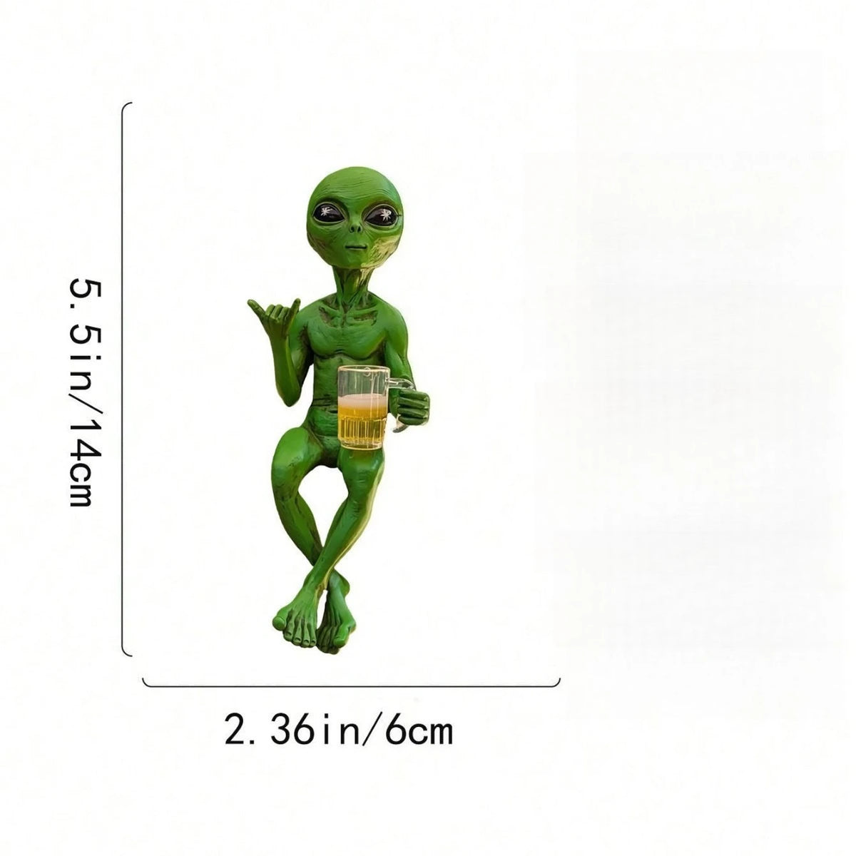 Figura Alien con Cerveza – Decoración Extraterrestre y Divertida