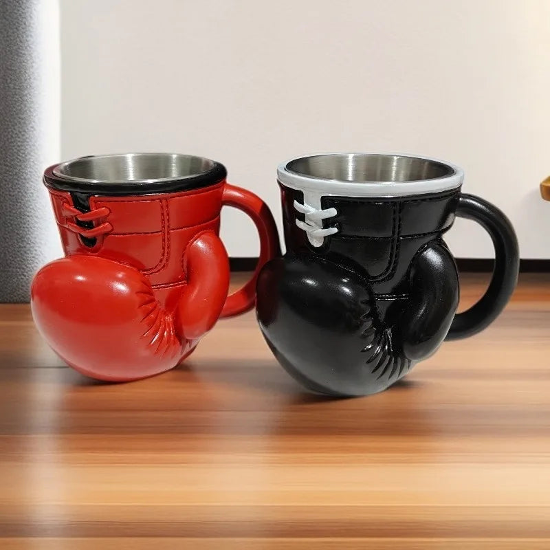 Taza Guante de Boxeo de Acero Inoxidable | Taza Térmica Divertida Deporte