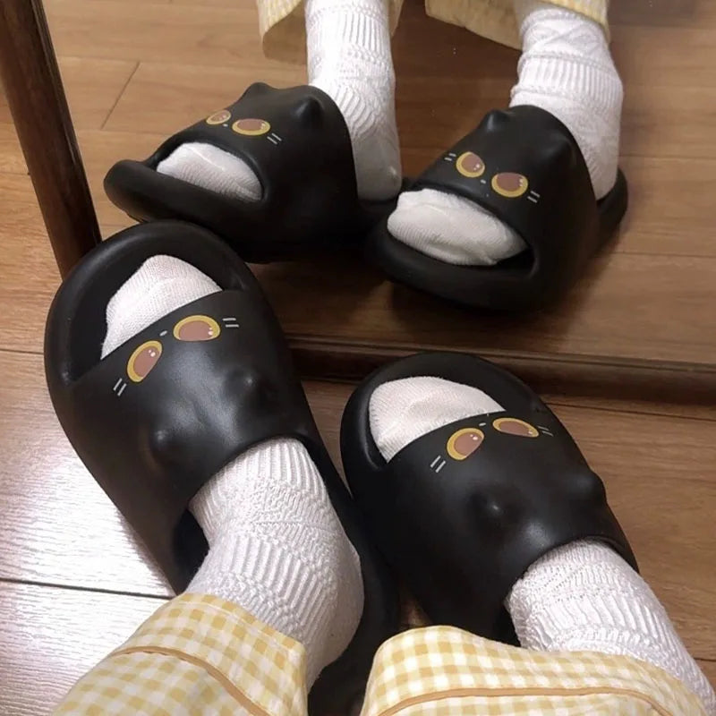 Chanclas de Gato Kawaii 3D con Orejitas | Sandalias Cómodas de Verano